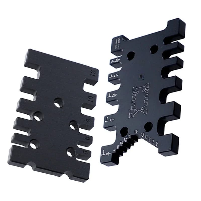 Metric and British Double-sided Push Handle, Tenon Gauge, Mortise and Tenon Auxiliary Tools for Woodworking Engraving Machines