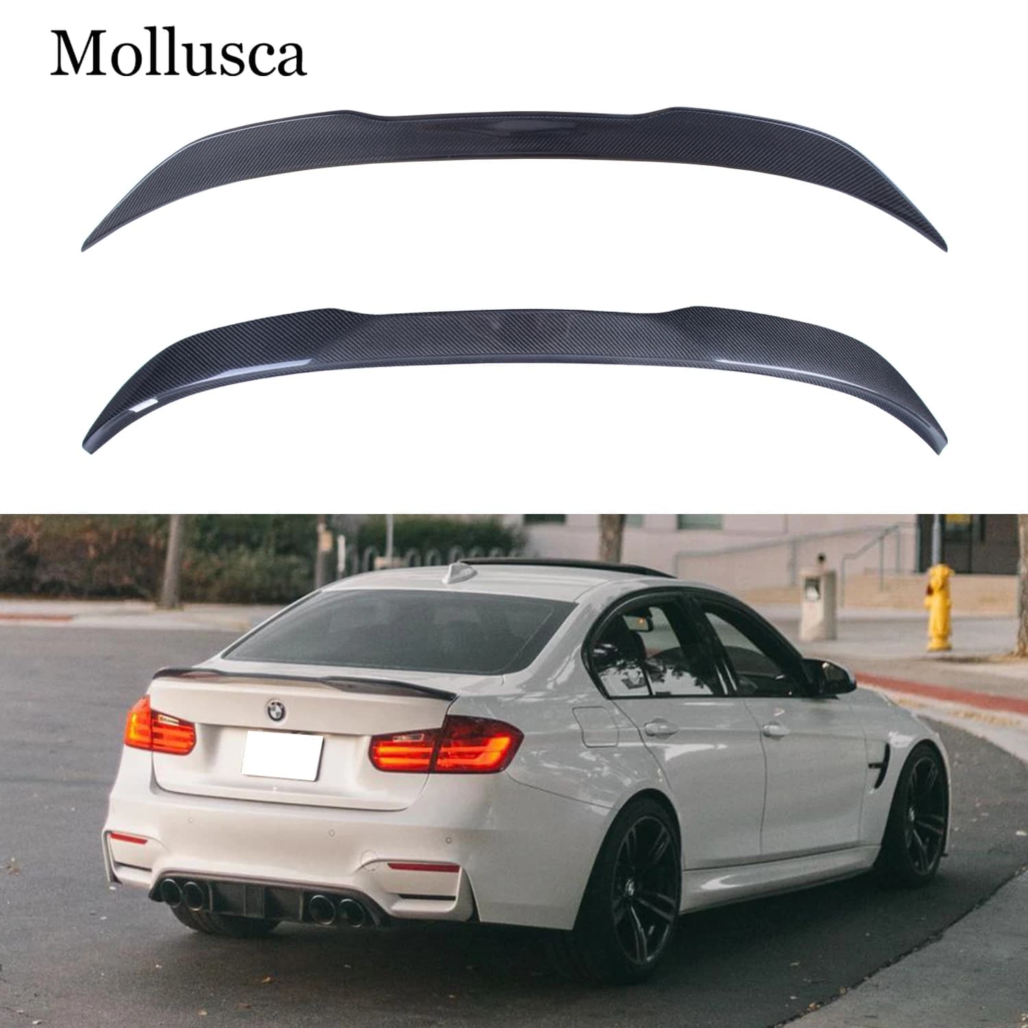 For BMW 3 Series F30/M3 F80 Sedan DA Style Carbon fiber Rear Spoiler Trunk wing 2011-2019
