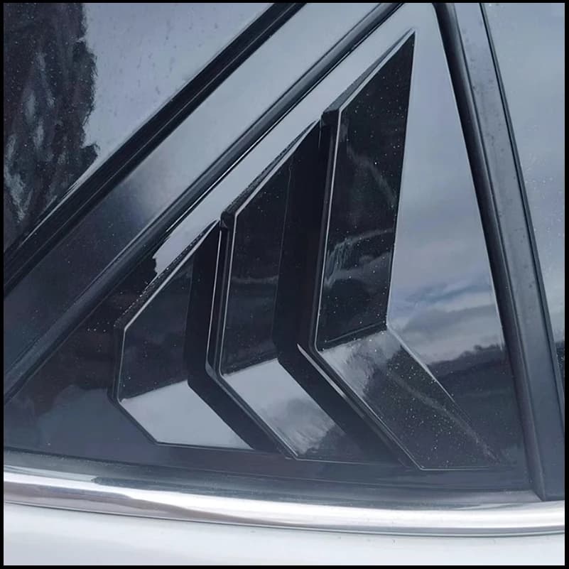 For Toyota Corolla Sedan 2014-2017 Rear Window Blind Shades Louver Vent Cover Sticker Trim Decorate Car-Styling Accessories