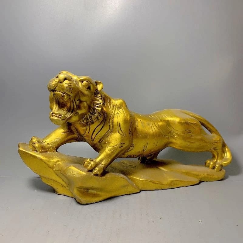 Zodiac Figurine, , Brass Tiger Descending the Mountain, Home Decor, Copper Craft Ornament