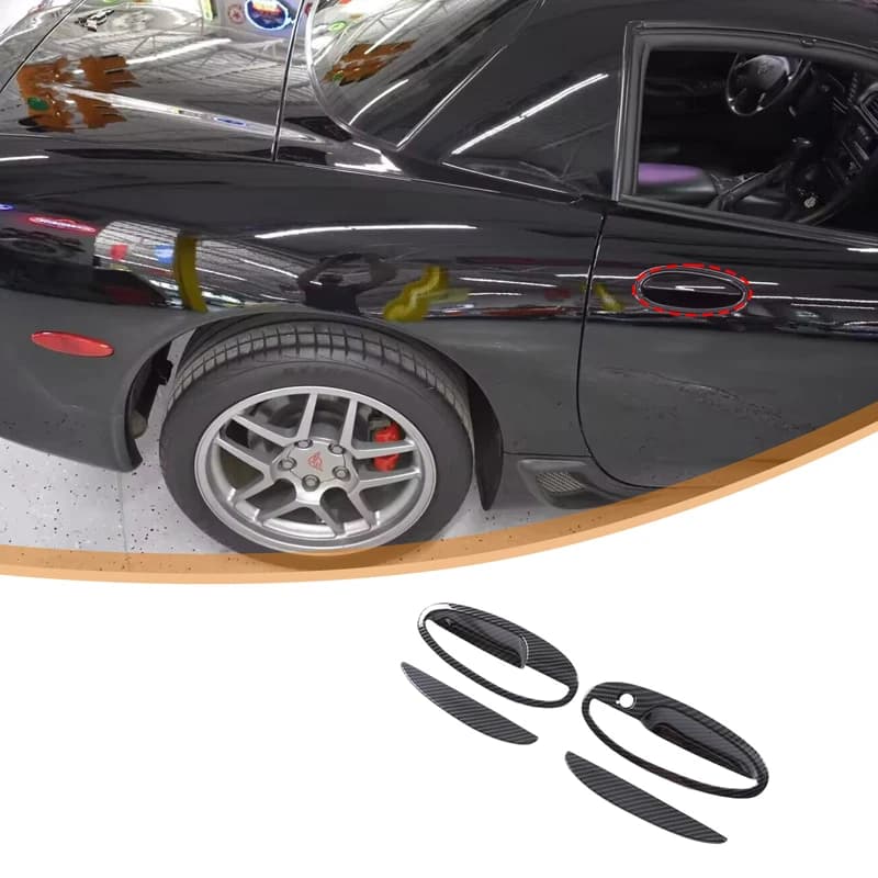 Exterior Door Handle Cover Trim Sticker Outer Handle Decor Frame Decoration Car Accessories For Chevrolet Corvette C5 1998-2004