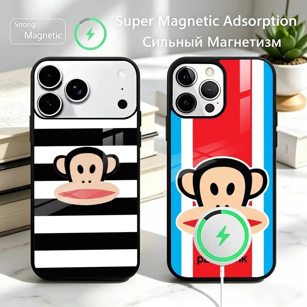 P-Paul f-Frank Fashion Logo  Phone Case For iPhone17,16,15,14,13,12,11 Plus,Pro Magnetic For Magsafe Wireless Charging