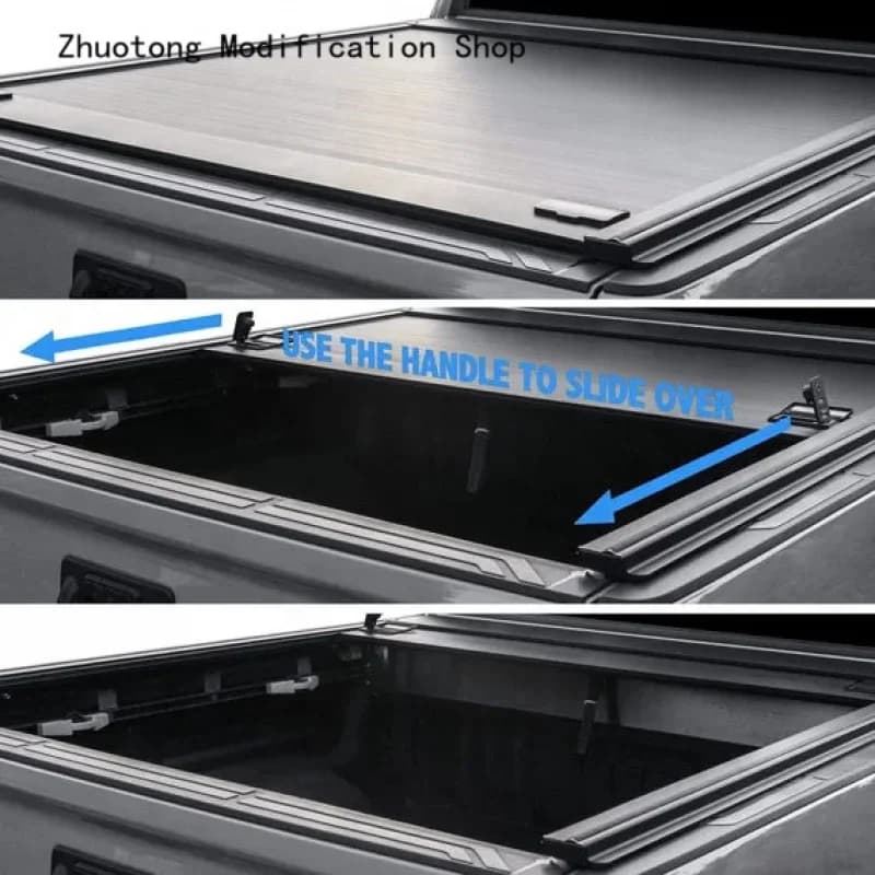 Performance Upgrade High Quality - Colorado -Foot Drum Louver Pickup Bed Hard Aluminum Retractle Top Cover