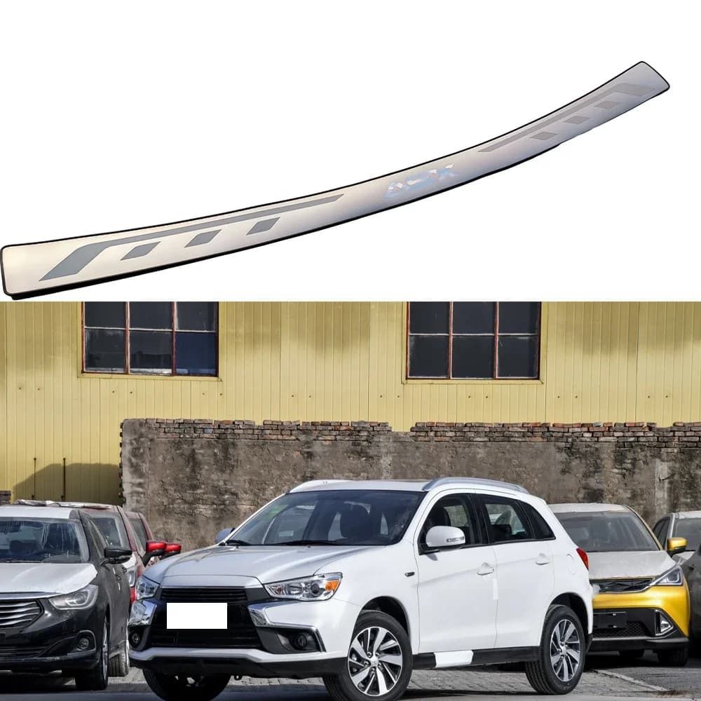 For Mitsubishi ASX 2013-2019 Trunk Trim Car Accessories Rear Bumper Protector Stainless Steel Door Sill Scuff Plate Sticker
