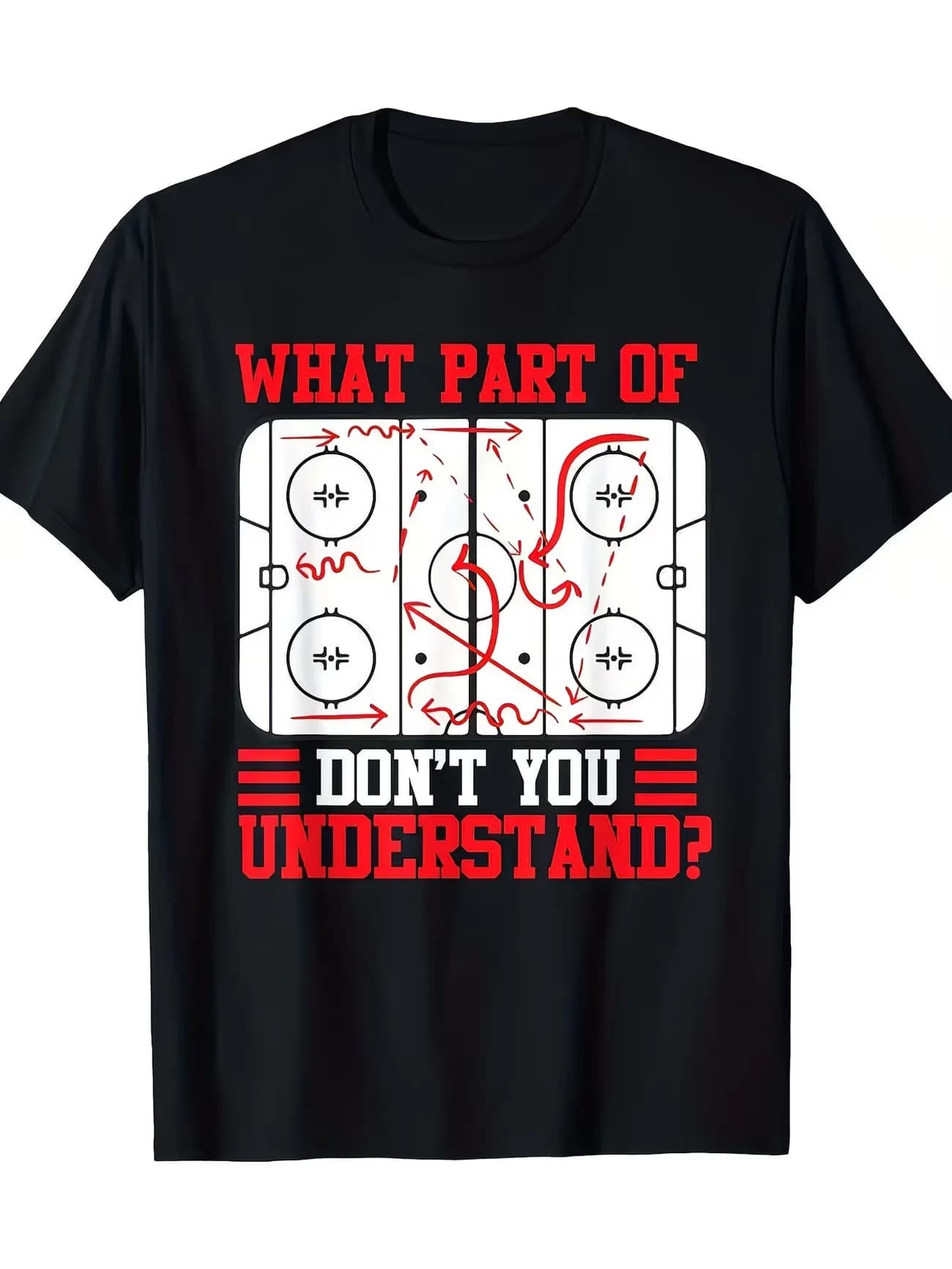 Men'S Streetwear What Part of Hockey Don'T You Understand? T Shirt Tee Summer Women  Street Y2K Style Oversized comfortable