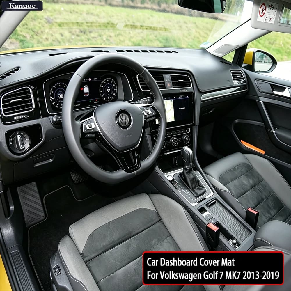 Car Dashboard Cover Mat-Anti Glare UV Protection Avoid Light Pad For Volkswagen Golf 7 MK7 2013-2019