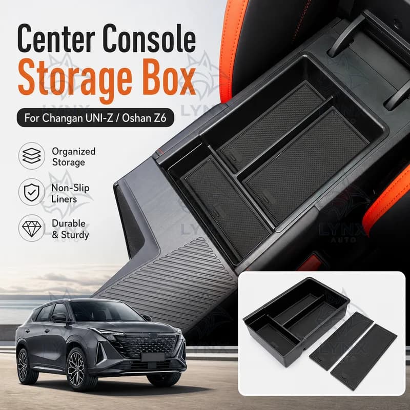 For Changan UNI-Z Armrest Storage Box, For Oshan Z6 Center Console Car Organizer, Automotive Accessories Upgrade Parts