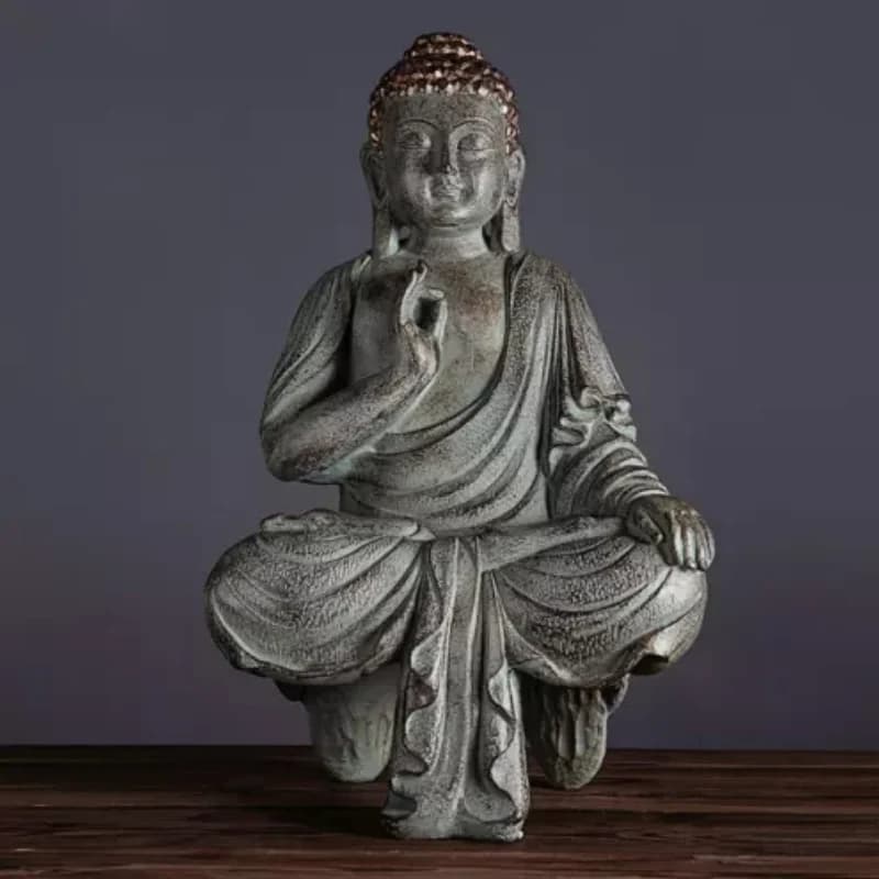 Modern Resin Buddha Statue Outdoor Garden Sitting Buddha Figurine Sculpture Hand