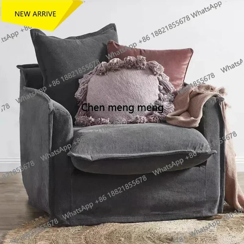 Apartment Modern Sofa Single Fabric Cushion Living Room Sofa Designer European Sillon Relax Reclinable Para Salon Home Furniture