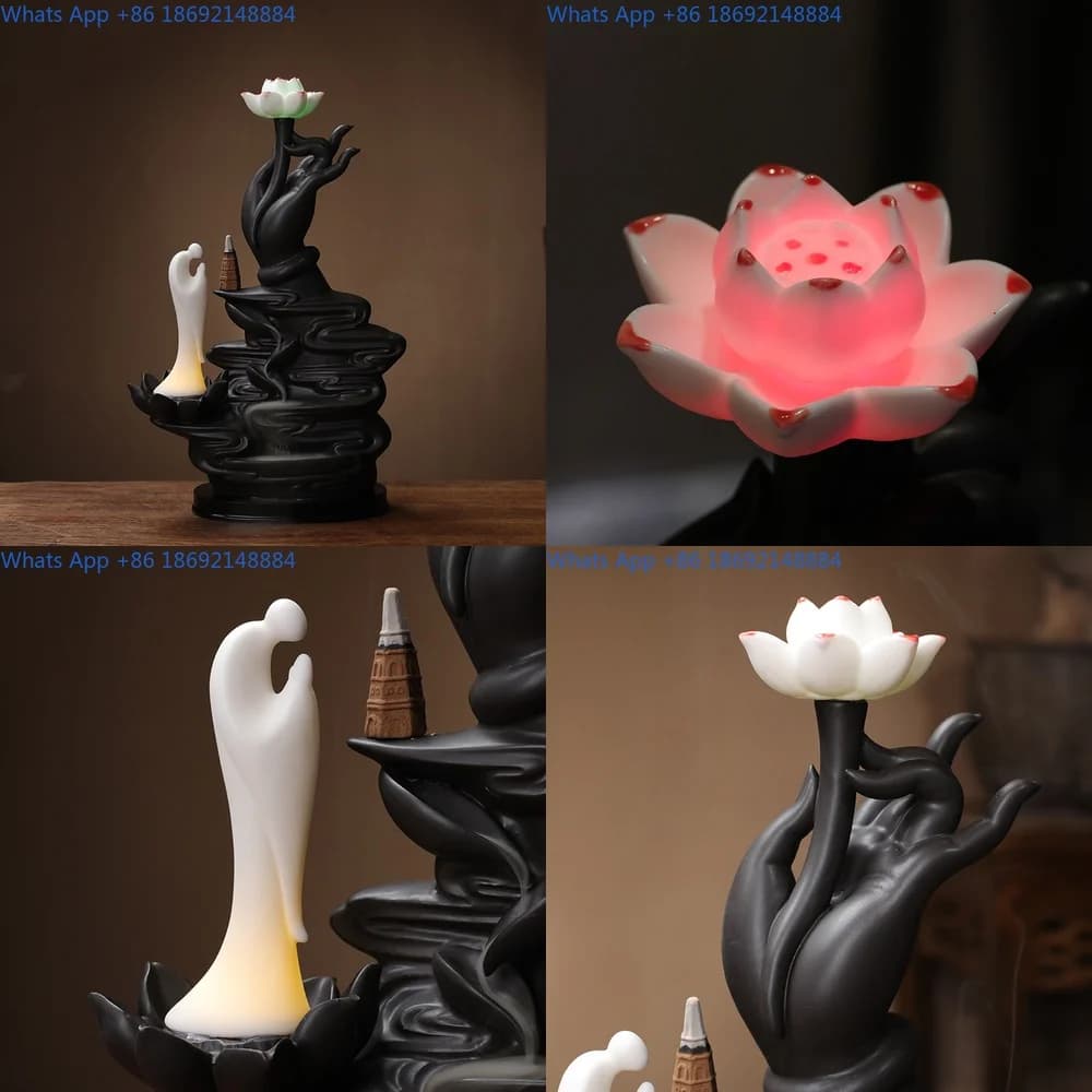 Creative Indoor Home Office Decor Aroma Burner with Flow Back Design