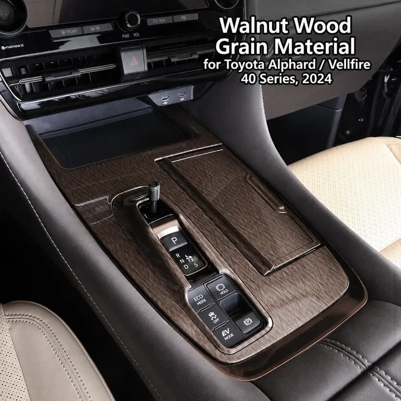 Car Gear Shift Panel Trim for Toyota Alphard Vellfire 40 Series ABS 1 Pair Center Console Cover  RHD Interior Accessories