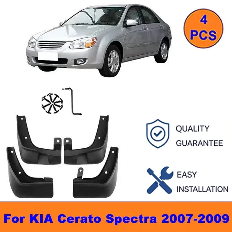 4Pcs Mud Flaps For KIA Cerato Spectra 2007-2009-Splash Guards Front&Rear Wheel Fender Mudguards Car Exterior Protection Parts