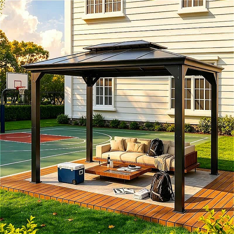 Oasis Pergola 4x4m Aluminum Motorized Louvered Waterproof Roof For Garden Patio Backyard Carport Gazebo Shade Customized