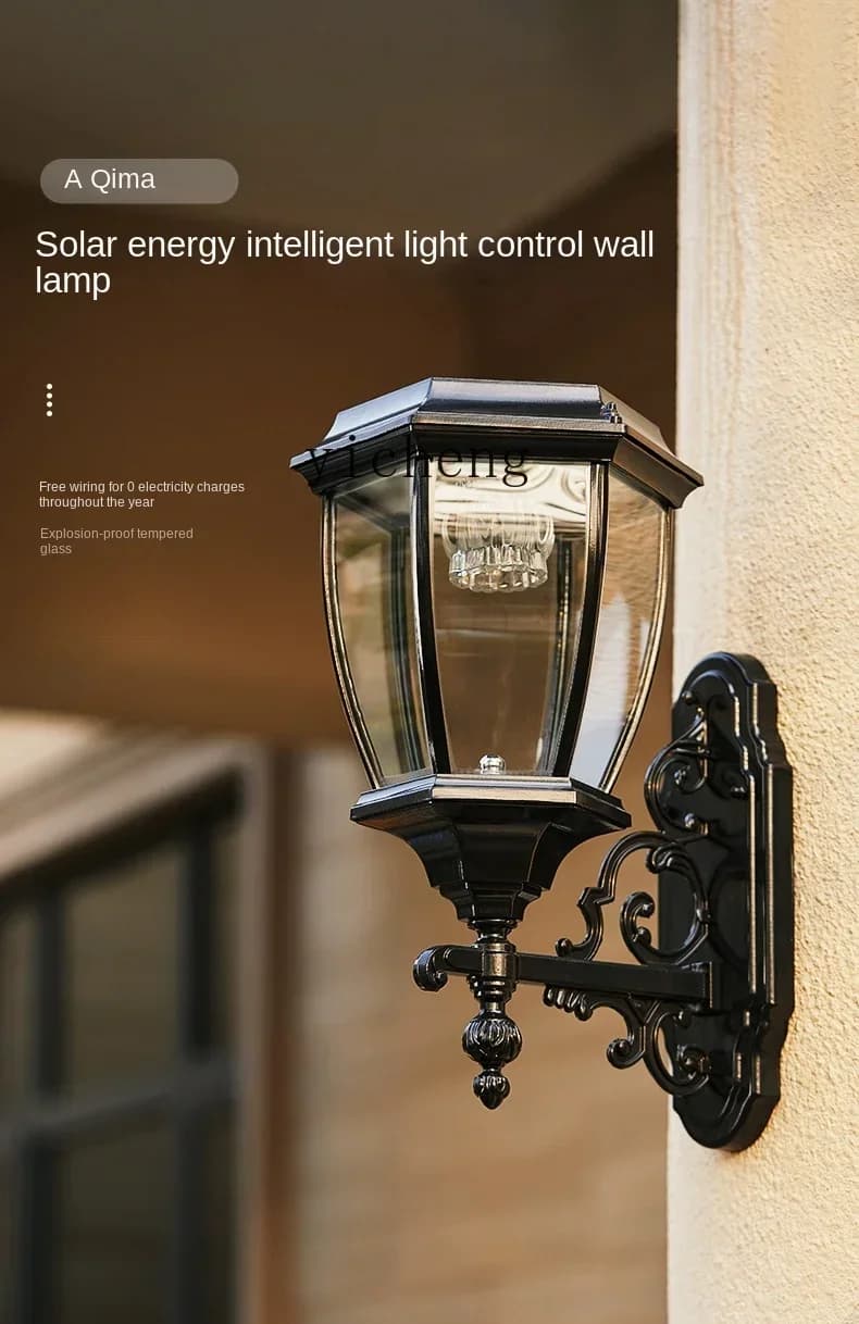 b206 Solar Outdoor Courtyard Decoration Room Exterior Wall Waterproof Super Bright Balcony Villa Gate Decoration