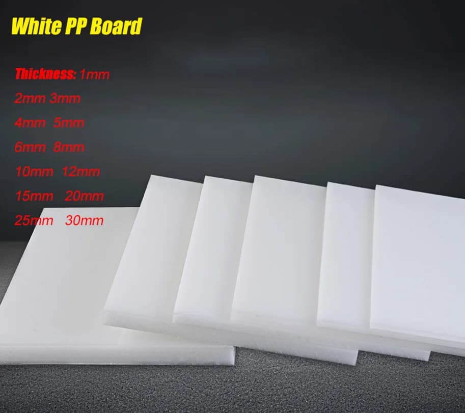 1-30mm Thick White Polypropylene Sheet PP Plastic Sheet Waterproof and Wear-Resistant CNC Machining