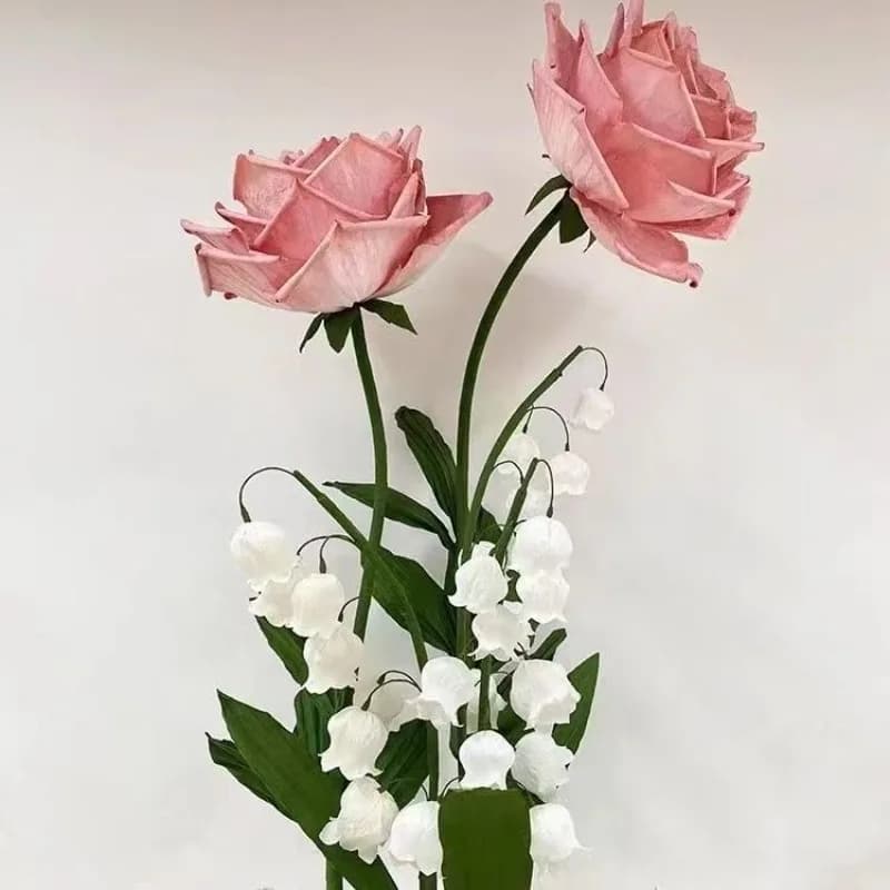 Wedding handmade paper art big rose confession decoration Internet celebrity window