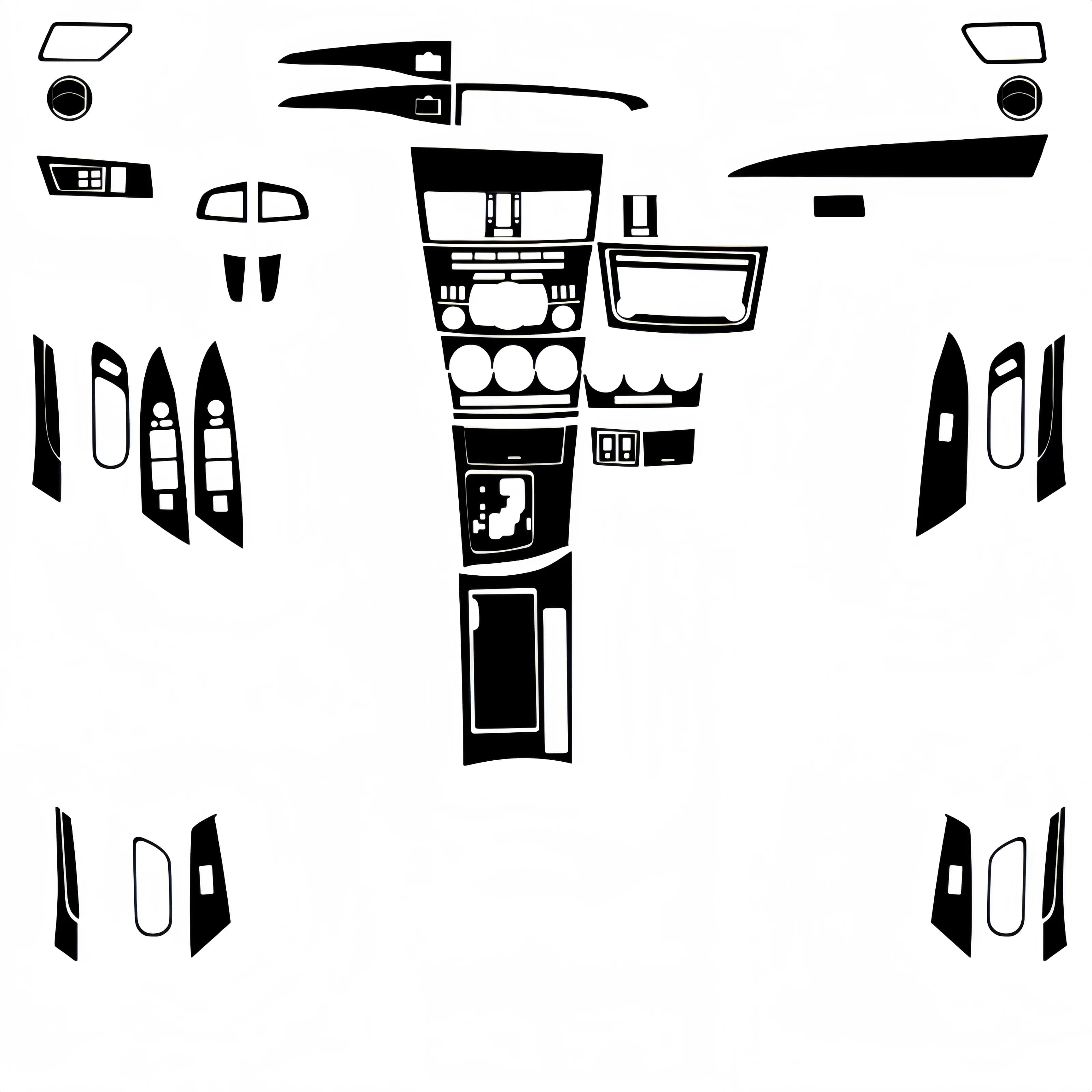 For Mazda 3 Axela 10-13 Piano Black Car Air Outlet Gear Shift Door Handle Window Lift Set Trim Sticker Interior Decor Styling