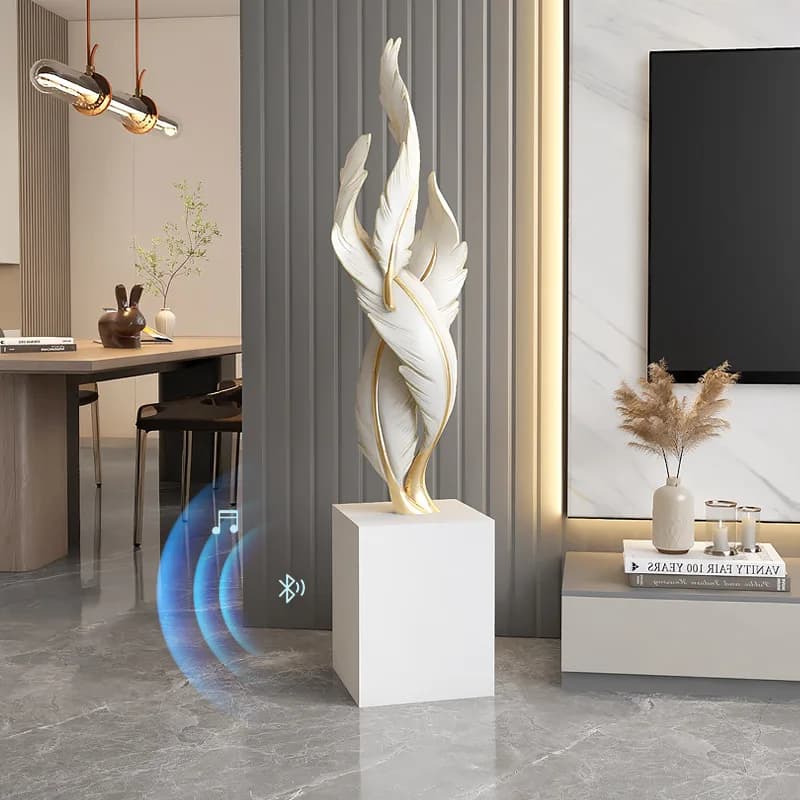 Light luxury living room floor-to-ceiling ornaments porch large art sculpture decoration office decoration