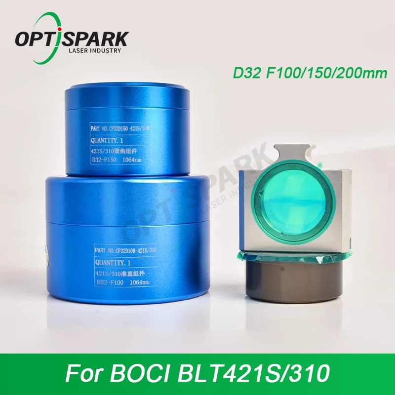 BLT421S/310 Laser Focusing Lens & Collimating Lens With Holder D32 F100/150/200mm For Boci BLT421S/310 Fiber Laser Head