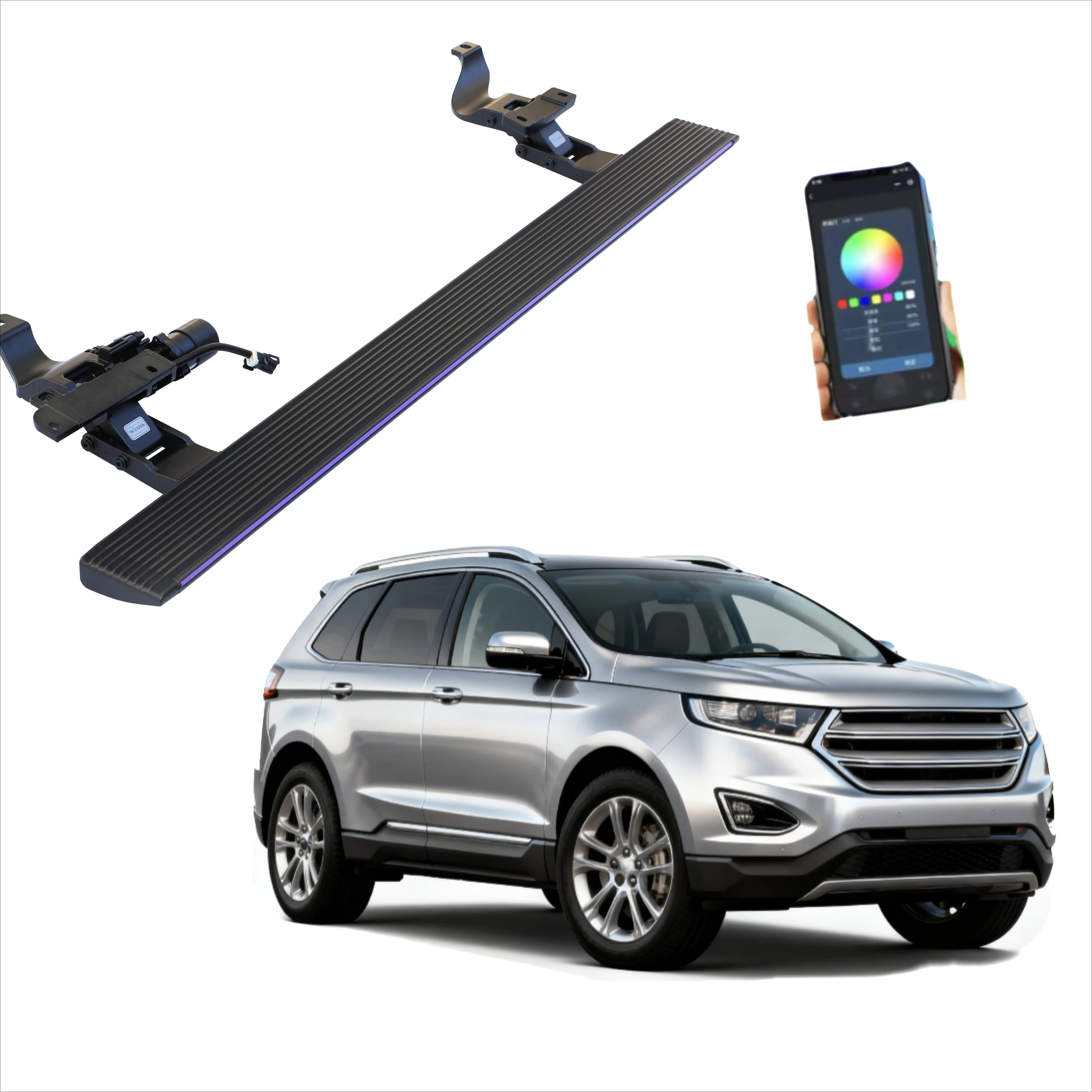 WEIJIA Manufacturing Factory Aluminum Alloy Electric Side Steps for Ford Ford EdgeL/Edge 15-25 Electric Running Board OEM/ODM