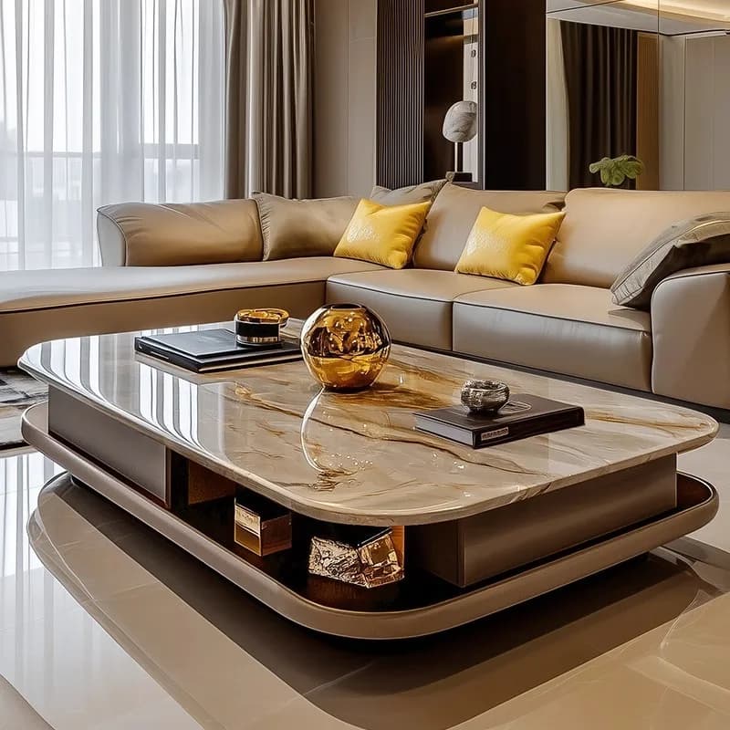 Japanese Luxury Coffee Tables Brown High Quality Designer Living Room Coffee Tables Decor Modern Mesa De Centro Furniture Home