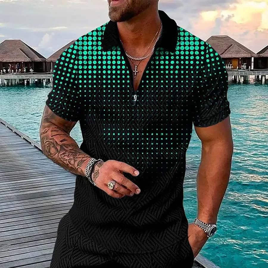 Summer Shirt Man Men's Slim Fit Letter Printing Polo shirt Men's Polo Shirt Men Solid Polo Shirts