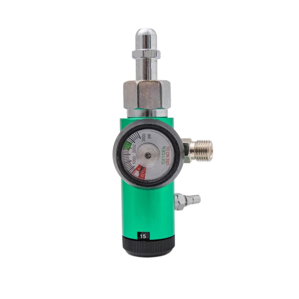 Aluminum Brass Oxygen Pressure Regulator CGA540 Medical Oxygen Regulator with Check Valve
