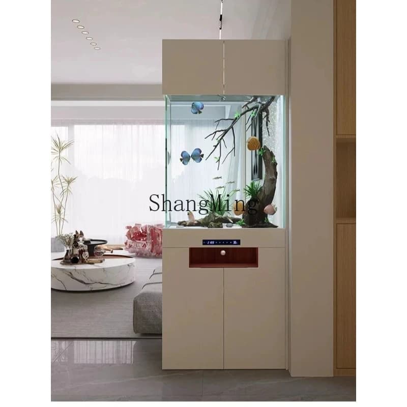 SM entrance entrance partition cabinet integrated living room modern light luxury high-end with fish tank