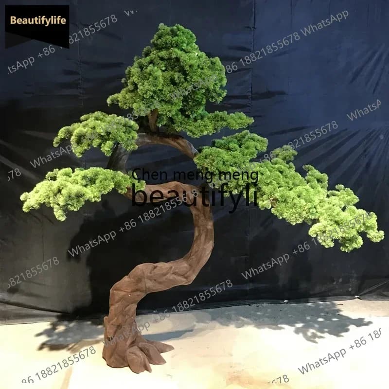 Simulation pine Arhat shopping mall hotel decorative modeling welcome pine landscape decoration53