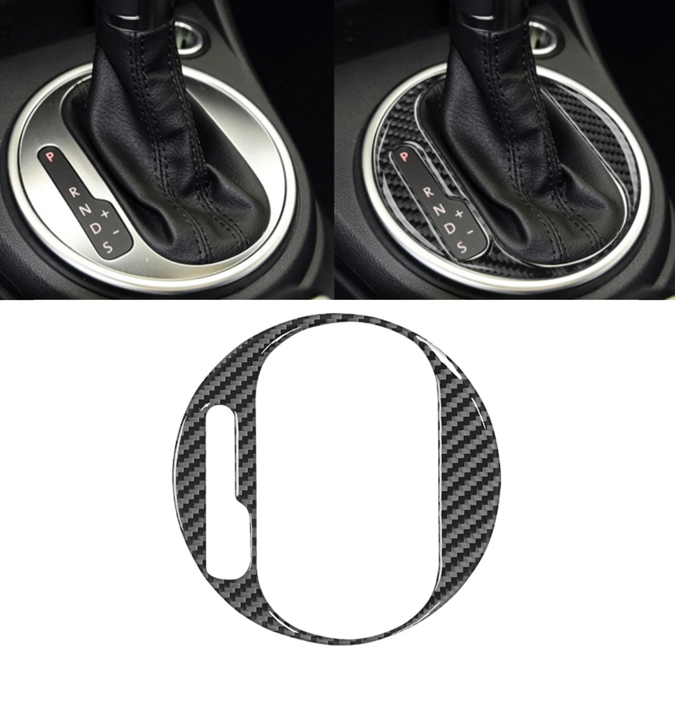 Gear Panel Inner Frame Decoration Sticker Decal Cover Trim for Volkswagen Beetle 2012 2013-2019 Car Accessories Carbon Fiber