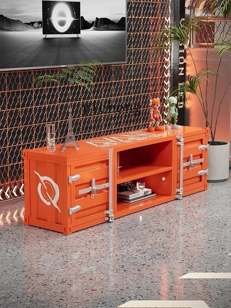 GZ-8 Industrial Wind TV Cabinet Coffee Table Container Low TV Background Wall Cabinet Low Cabinet living room cabinets