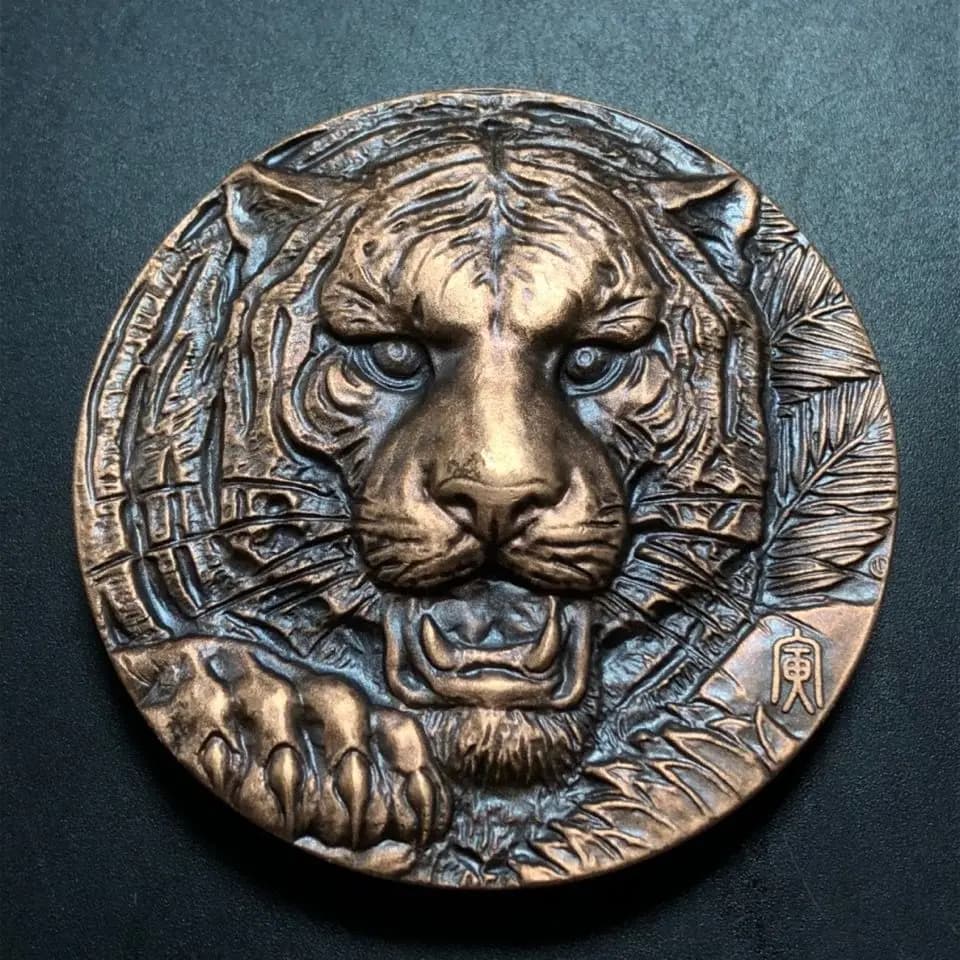 Pure copper zodiac commemorative coin creative birthday gift handle ornament
