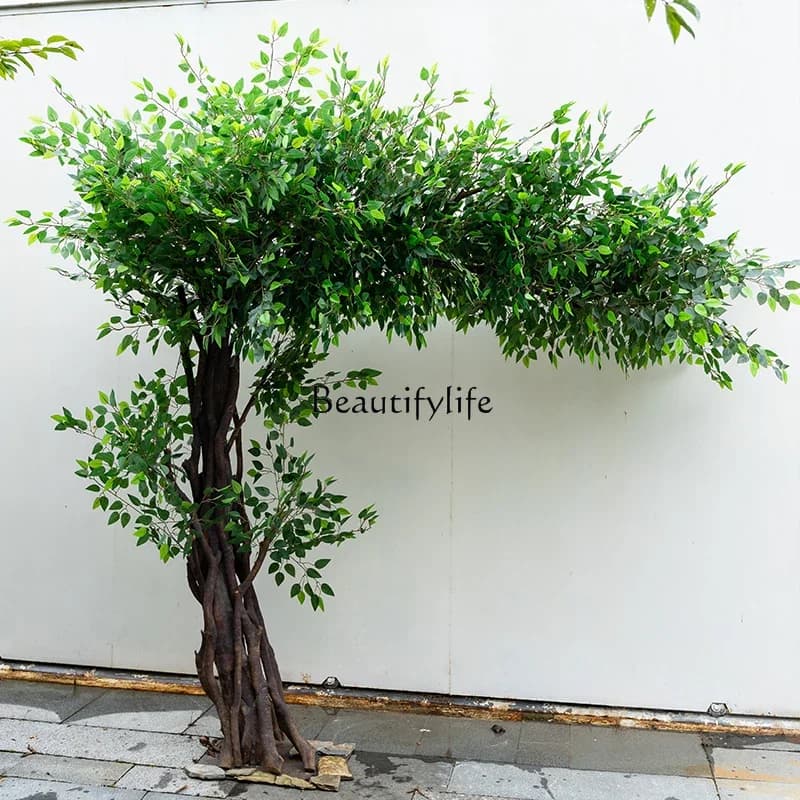 1LBoutique simulated green plant fake tree indoor and outdoor decoration landscaping bionic green plant window