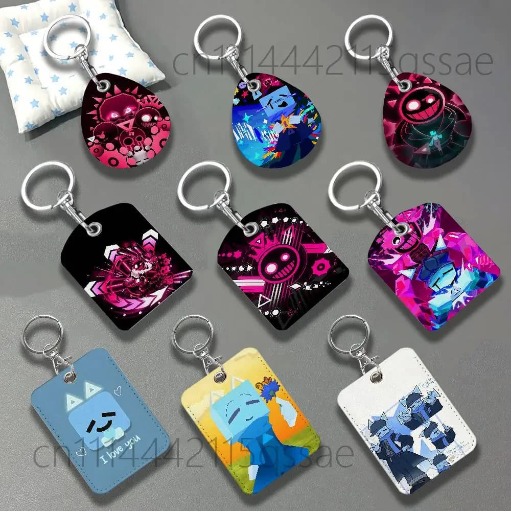 E-Elliot Friend Jsab Laser Leather Keychain Card Holder For Airtag & Access Cards Modern Bus Pass