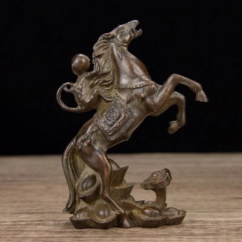 Solid Alloy Brass Feng Shui Figurine Home Office Desk Decor