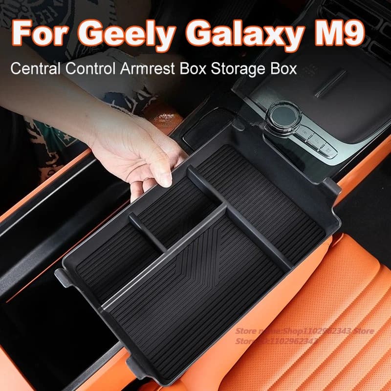 For Geely Galaxy M9 Central Control Armrest Box Storage Box Layered Storage Sundry Items Classification Car Interior Accessories