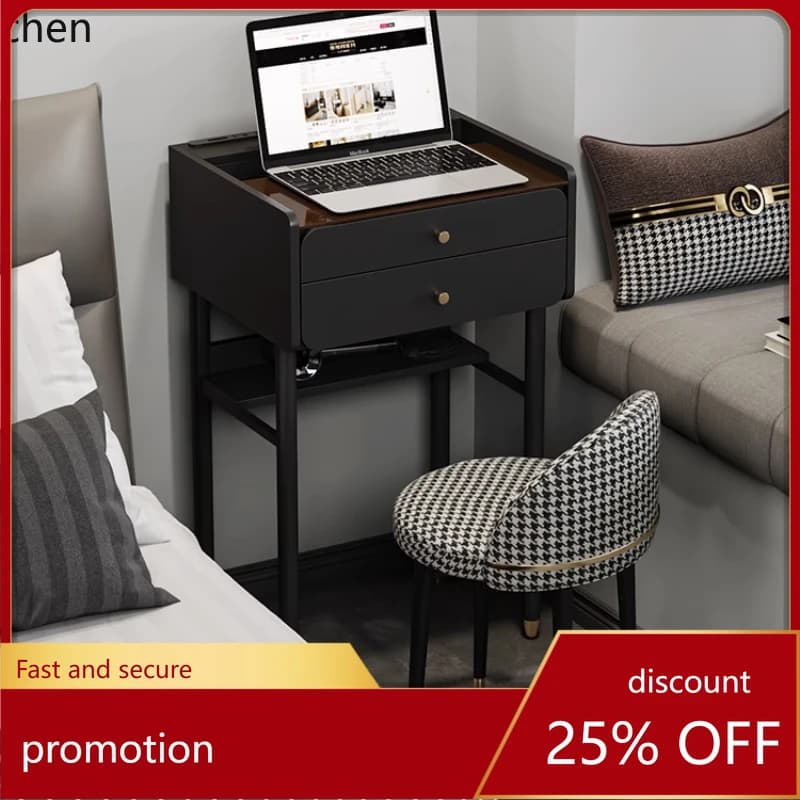 HT bedroom makeup table, desk integrated super narrow 40cm dresser, small bedside table, jewelry display