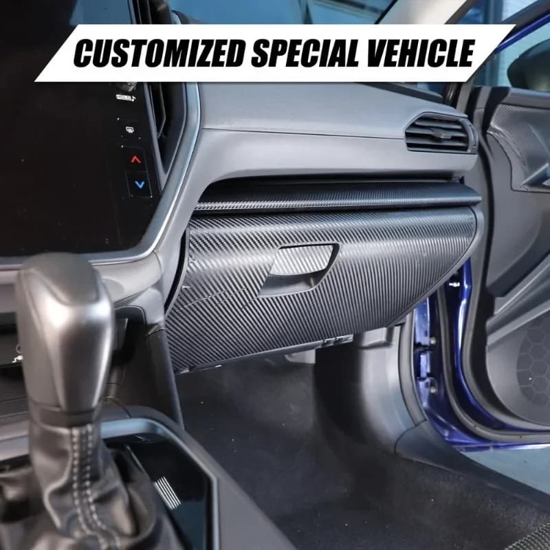 For Subaru Crosstrek 2024-2025 PVC Carbon Fiber Car Glove Box Sticker Protection Vinyl Sticker Interior Car Accessories