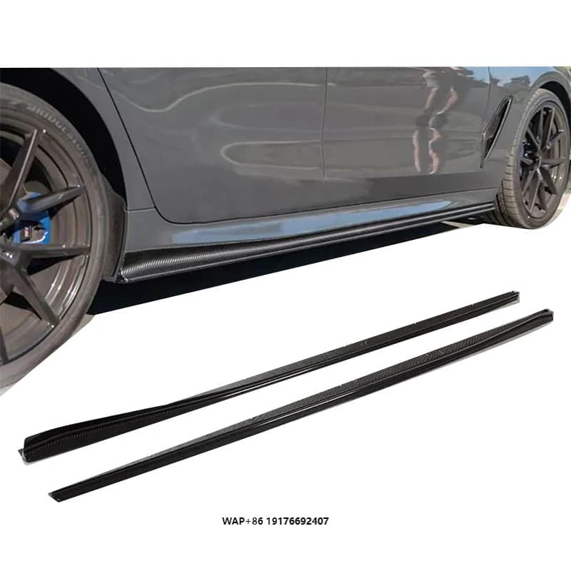 High Quality Dry Carbon Fiber Side Skirts Spoiler for 8 SERIES G15 G16 M8  4 Doors 2019+