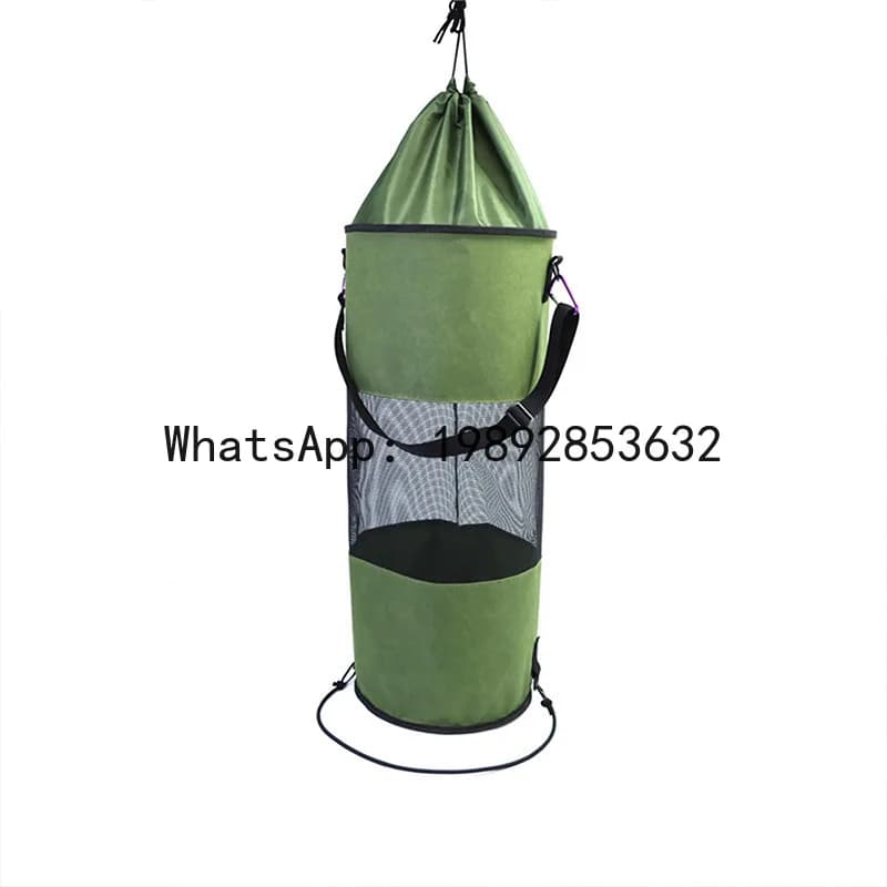 DSA hanging garbage storage bag, mesh trash can is strong and durable