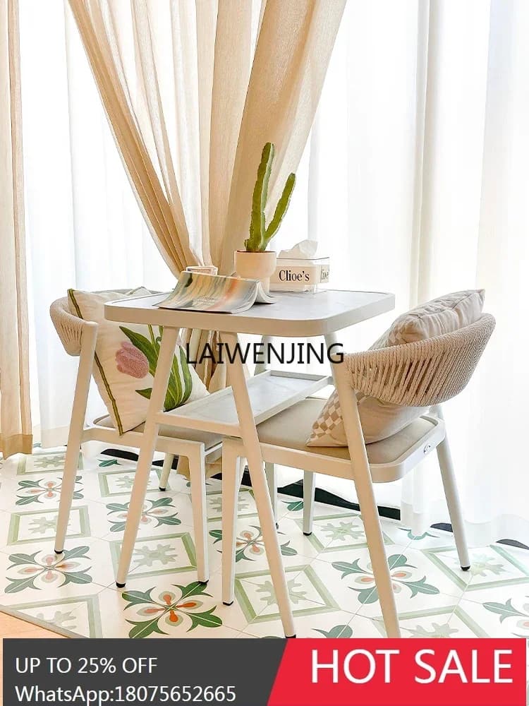 MJY casual three-piece simple outdoor rattan chair one table and two chairs tea table and chair combination