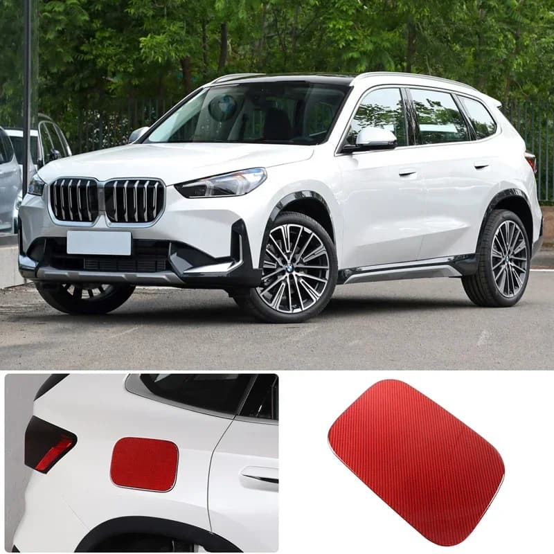 For BMW X1 U11 2023-2024 Car Fuel Cap Panel Decoration Sticker Soft Carbon Fiber Exterior Decor Accessories