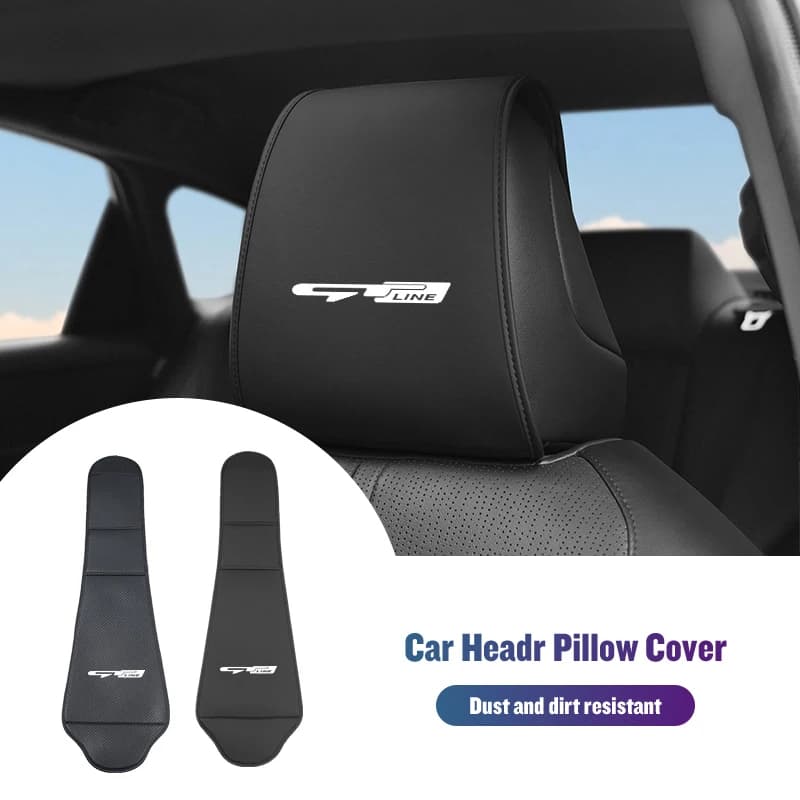 Car Seat Headrest Protector Head Neck Pillow Cover Auto Accessories For KIA GT Line Forte Seltos K5 Sportage Ceed Soul Cerato