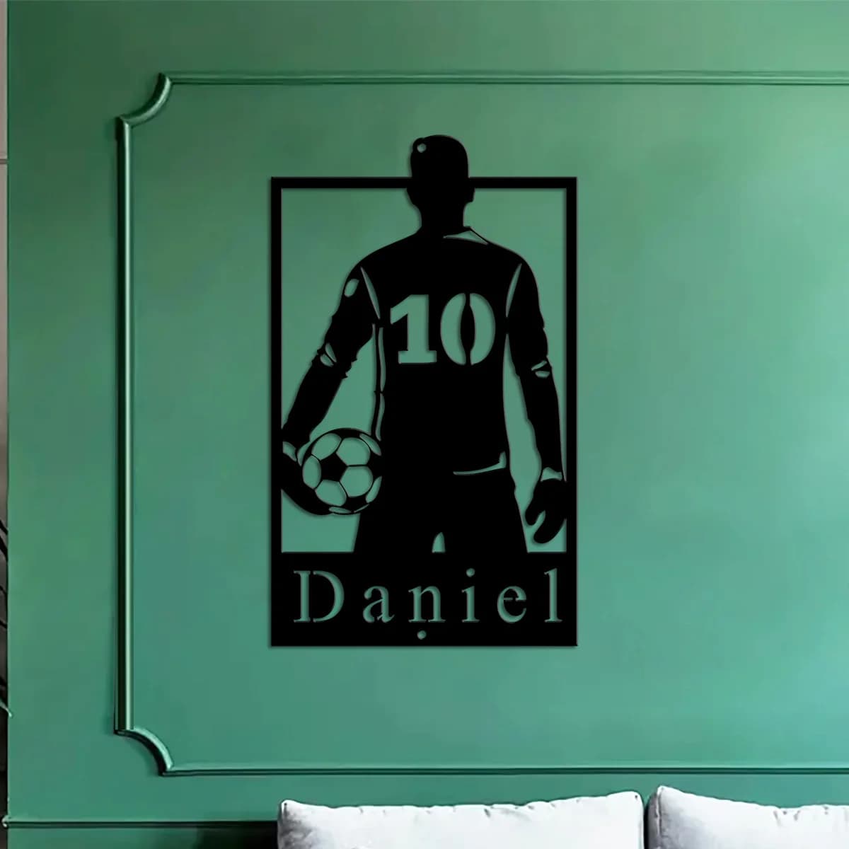 Custom Personalized Soccer Athlete Name Sign, Metal Wall Art, Soccer Name Sign, Sports Name Sign, Gift For Soccer Football Playe