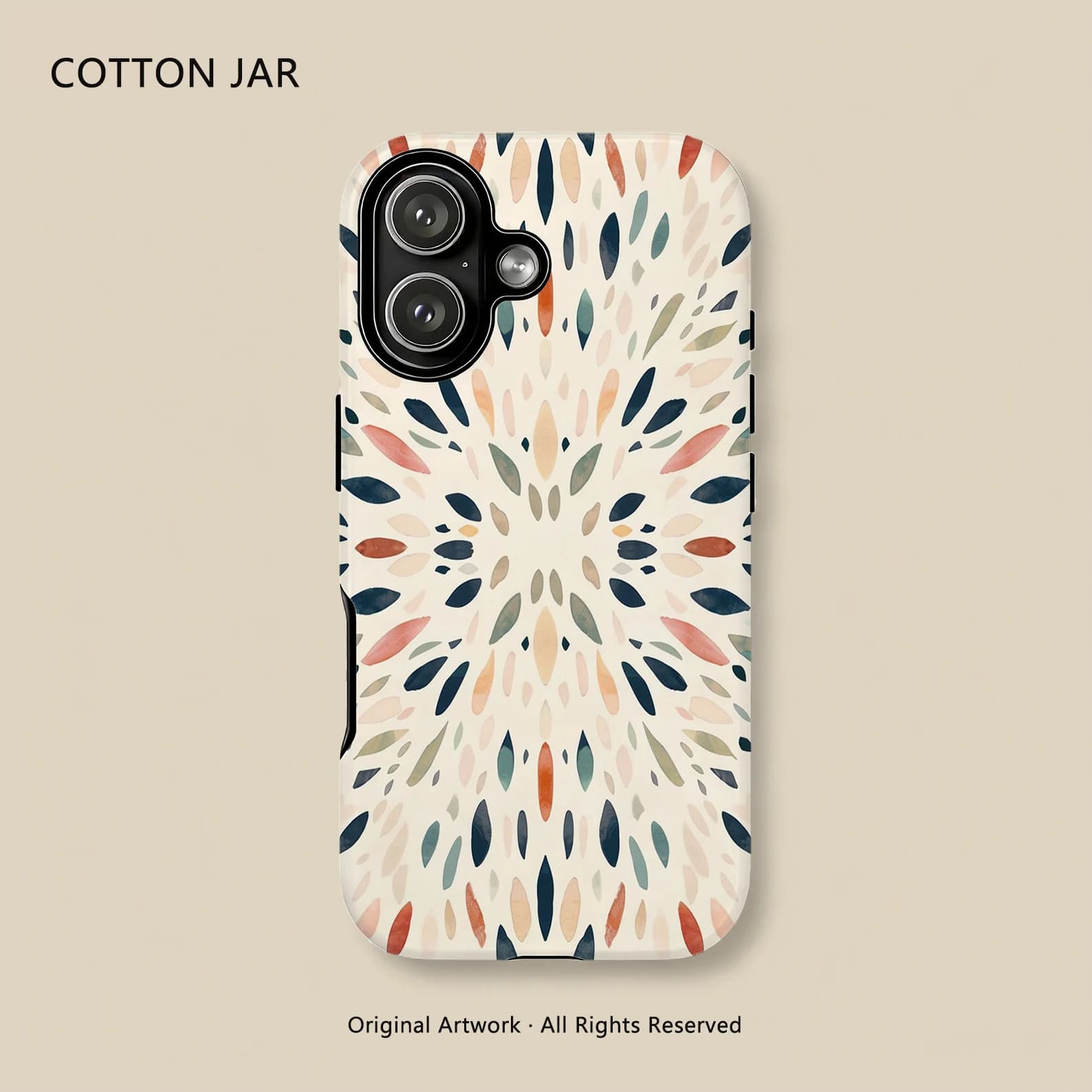 Watercolor Floral Double Layer Phone Case For iPhone 17 16 15 14 Pro Max Plus 12 13, MagSafe Compatible TPU PC Cover