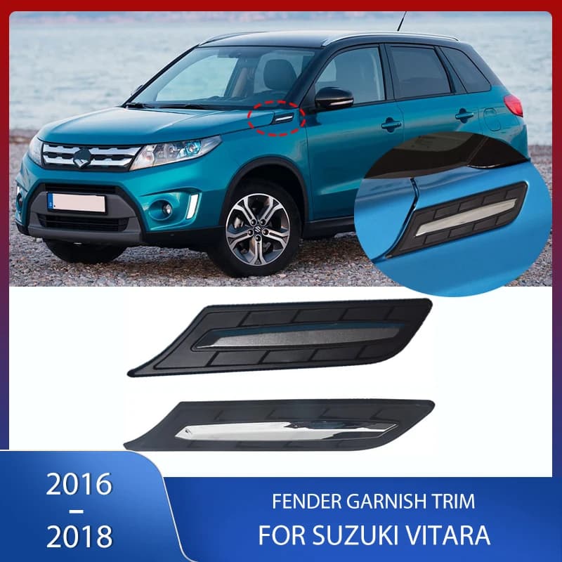 Grey Chrome Plating Fender Garnish Trim Panel Side Door Strip For Suzuki Vitara 2016 2017 2018 72621-56P00 72620-56P10