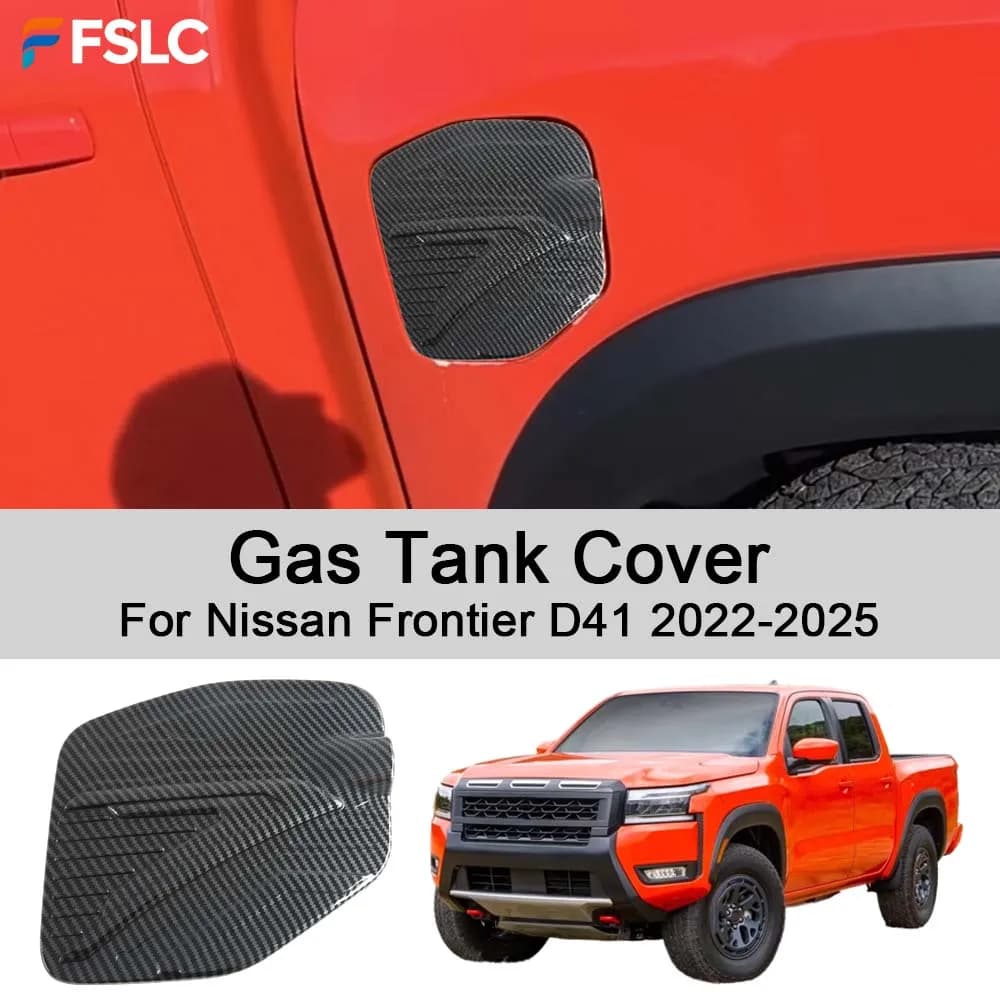 Car Decoration Gas Tank Cover For Nissan Frontier D41 2022-2025 Carbon Fiber Cars Accessories Upgrade Modify A Car