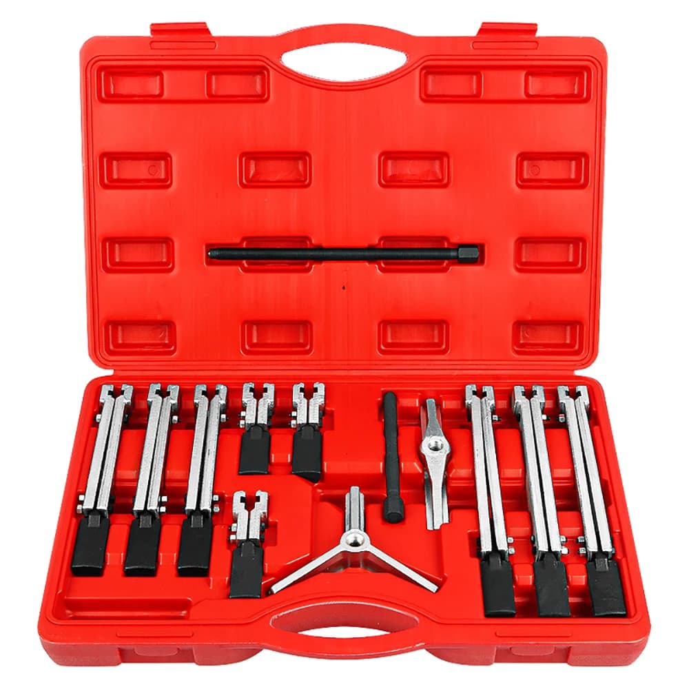 13-Piece Two-Jaw/Three-Jaw Puller Set with Extended Crossbeam for Internal and External Bearing Puller and Separation