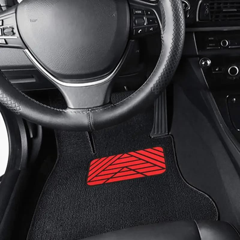 Driver Floor Mat Heel Pad Plate Rest Footrest PVC Foot Pedal Car Heel Pad Floor Mat Sewing Tool Included Protection For Vehicle