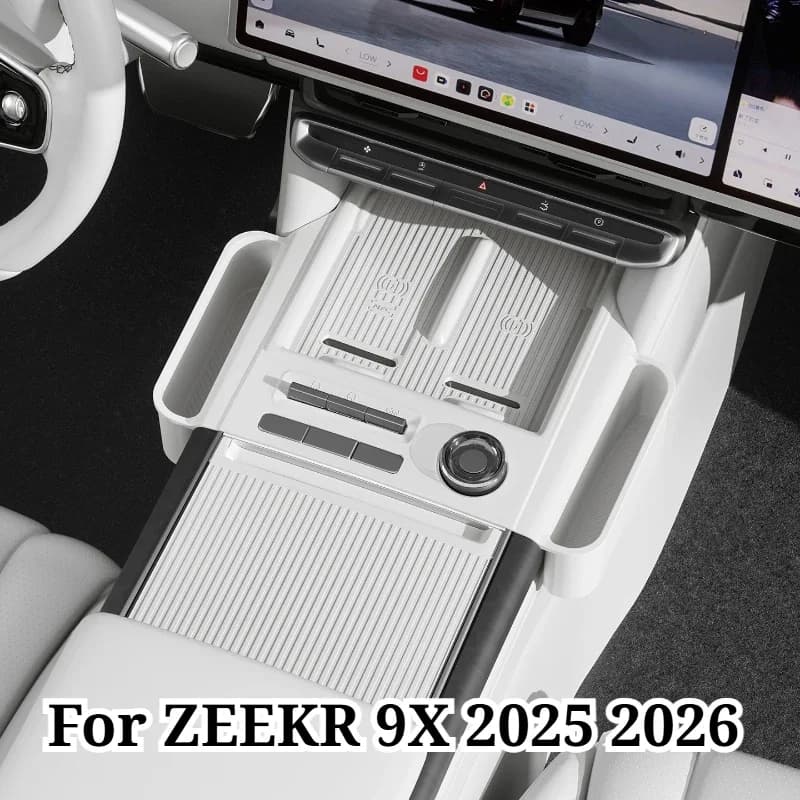 For ZEEKR 9X 2025 2026 Car Styling Central Control Wireless Charging Silicone Pad Central Storage Dustproof Mat Acccessories